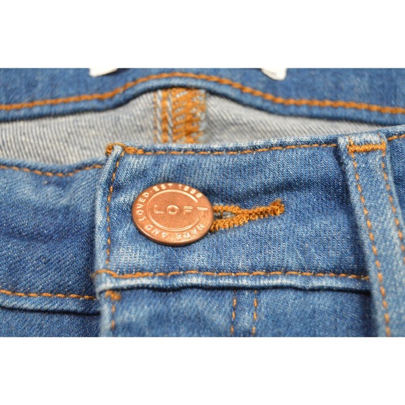 Loft Curvy Skinny Jeans Women Junior Size 27 Raw Hem Pre-Owned - Picture 8 of 14